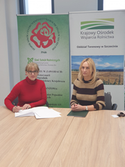 Podpisanie porozumienie pomiędzy ZSCKR w Szczecnie, a Krajowym Ośrodkiem Wparcia Rolnictwa oddział w Szczecinie