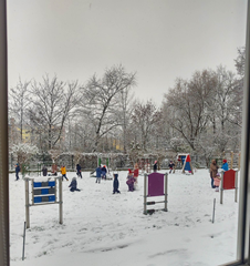 Ogród przedszkolny zimą