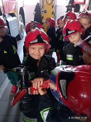 zajęcia edukacyjne w Straży Pożarnej  w Koluszkach