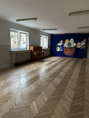 Sala w której organizujemy uroczystości przedszkolne oraz zabawy ruchowe dla dzieci.