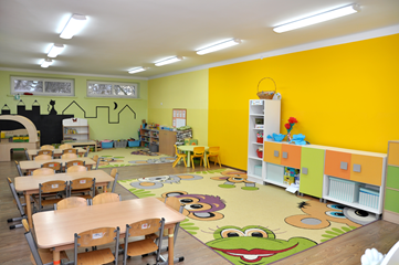 Fotografia przedstawia salę przedszkolną.