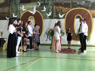 Kogel Mogel wystawiony  przez Zespół Teatralnyna zakończenie roku szkolnego 2021/20222.