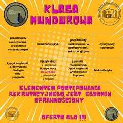 klasa mundurowa:  oferta kształcenia