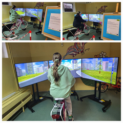 Symulator jazdy na rowerze