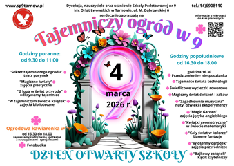 Plakat na dzień otwarty szkoły