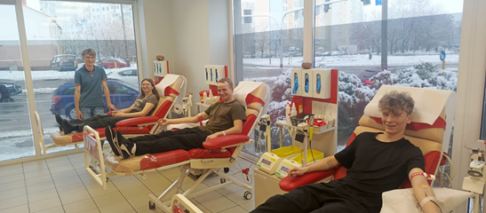 6 msc. w województwie Ogólnopolski Turniej Szkół oraz Uczelni Wyższych w Honorowym Krwiodawstwie - MŁODA KREW RATUJE ŻYCIE 2025