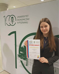 finalistka olimpiady Wiedzy i Umiejętności Handlowo - Menadżerskich