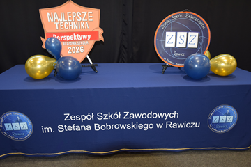 Logo szkoły  i brązowa odznaka