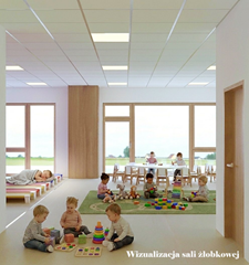 Wizualizacja sali żłobkowej