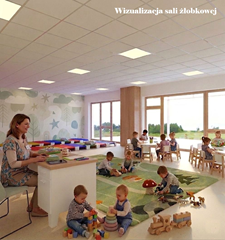 Wizualizacja sali żłobkowej