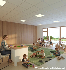 Wizualizacja sali żłobkowej