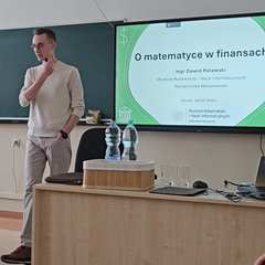 Absolwent Dawid Poławski student, pracownik PW