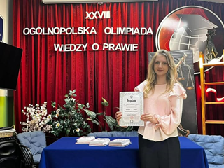 Laureatka Olimpiady Wiedza o prawie 2026
