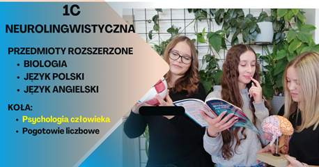 Zapraszamy do klasy 1C NEUROLINGWISTYCZNEJ