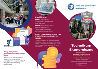 Technikum Ekonomiczne klasa z innowacją biznes przyszłości - oferta 2026/2027