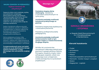 Szkoła Branżowa Pierwszego Stopnia - oferta 2026/2027